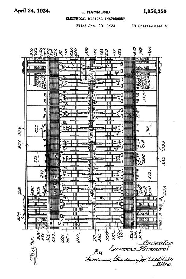 Hammond Organ Original Patent